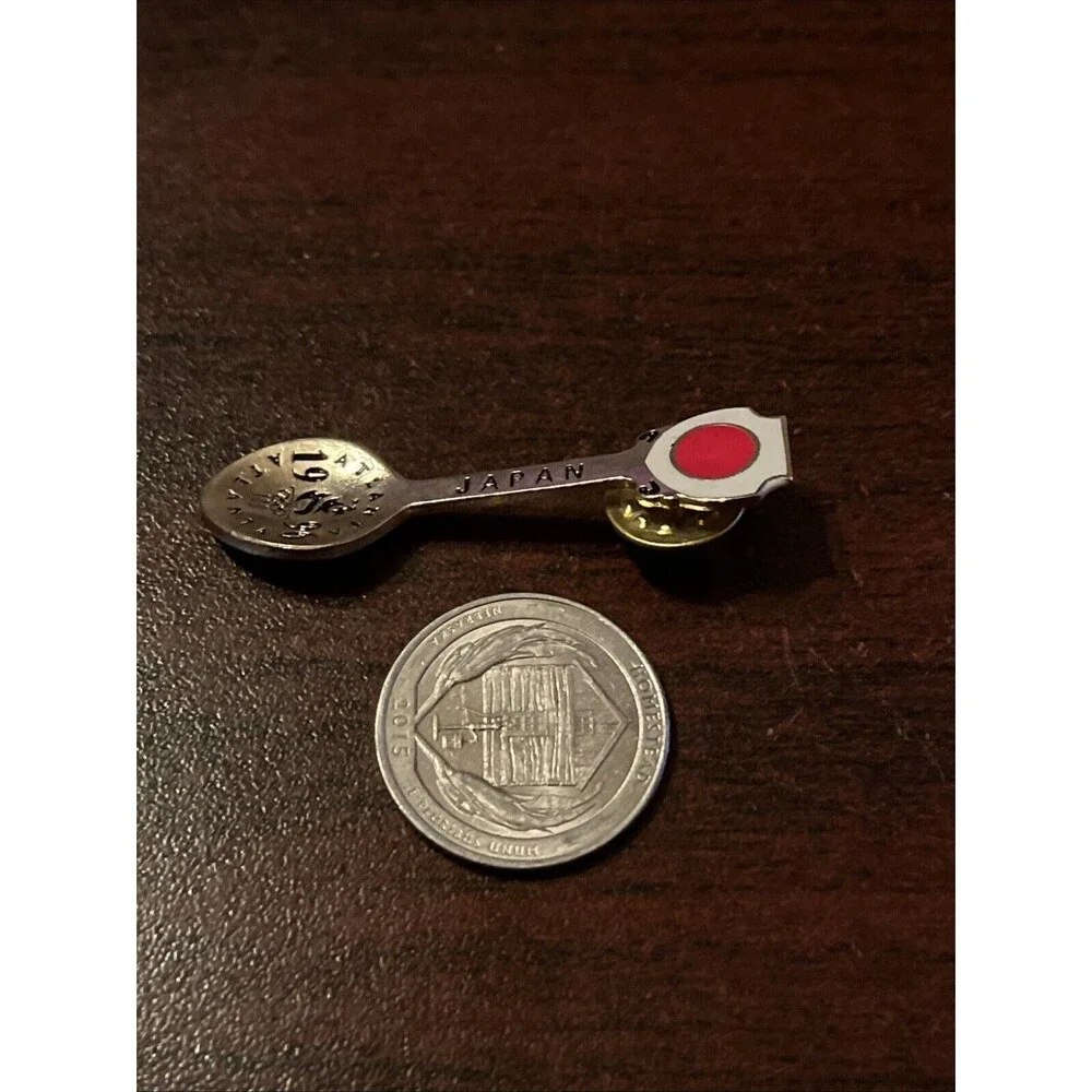 Vintage 1996‎ Atlanta Olympics Japan Silver-Toned Spoon Lapel Hat Pin